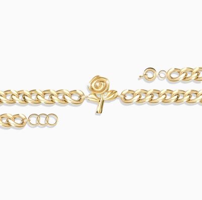 دستبند پایه زنجیری کارتیه گل