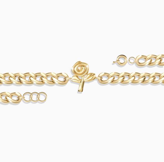 دستبند پایه زنجیری کارتیه گل