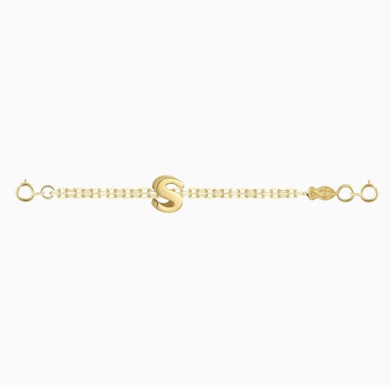 دستبندhalf chain میوکی حرف S