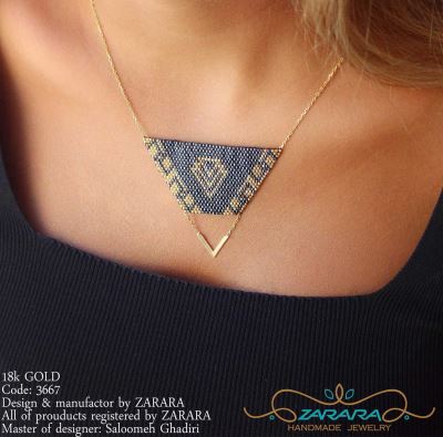 گردنبند پایه زنجیری هندسی کلئوپاترا