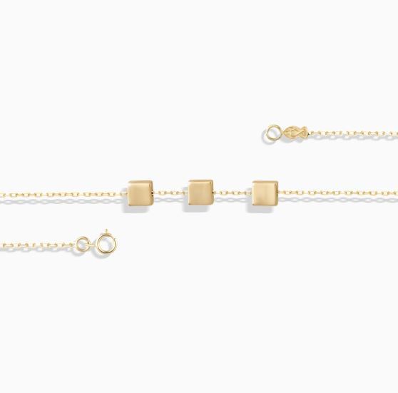 دستبند پایه زنجیری مربع