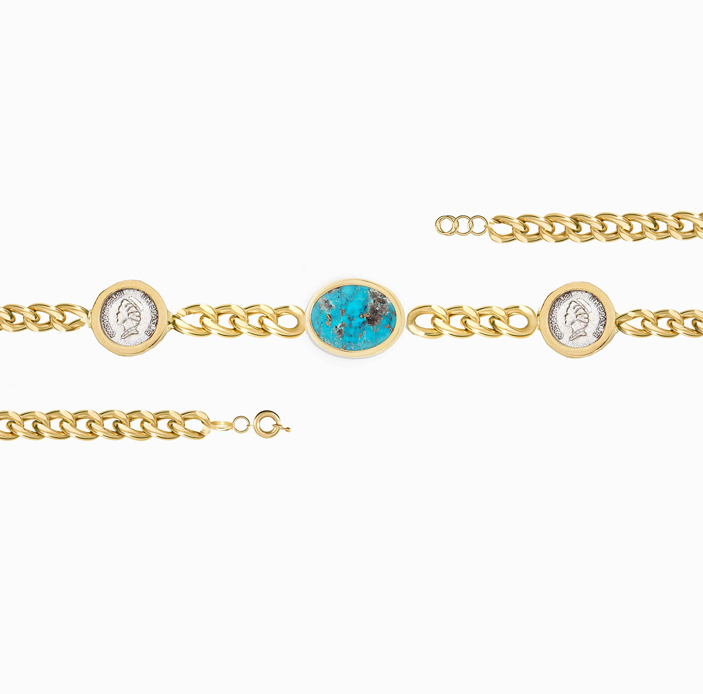 دستبنند پایه زنجیری سکه