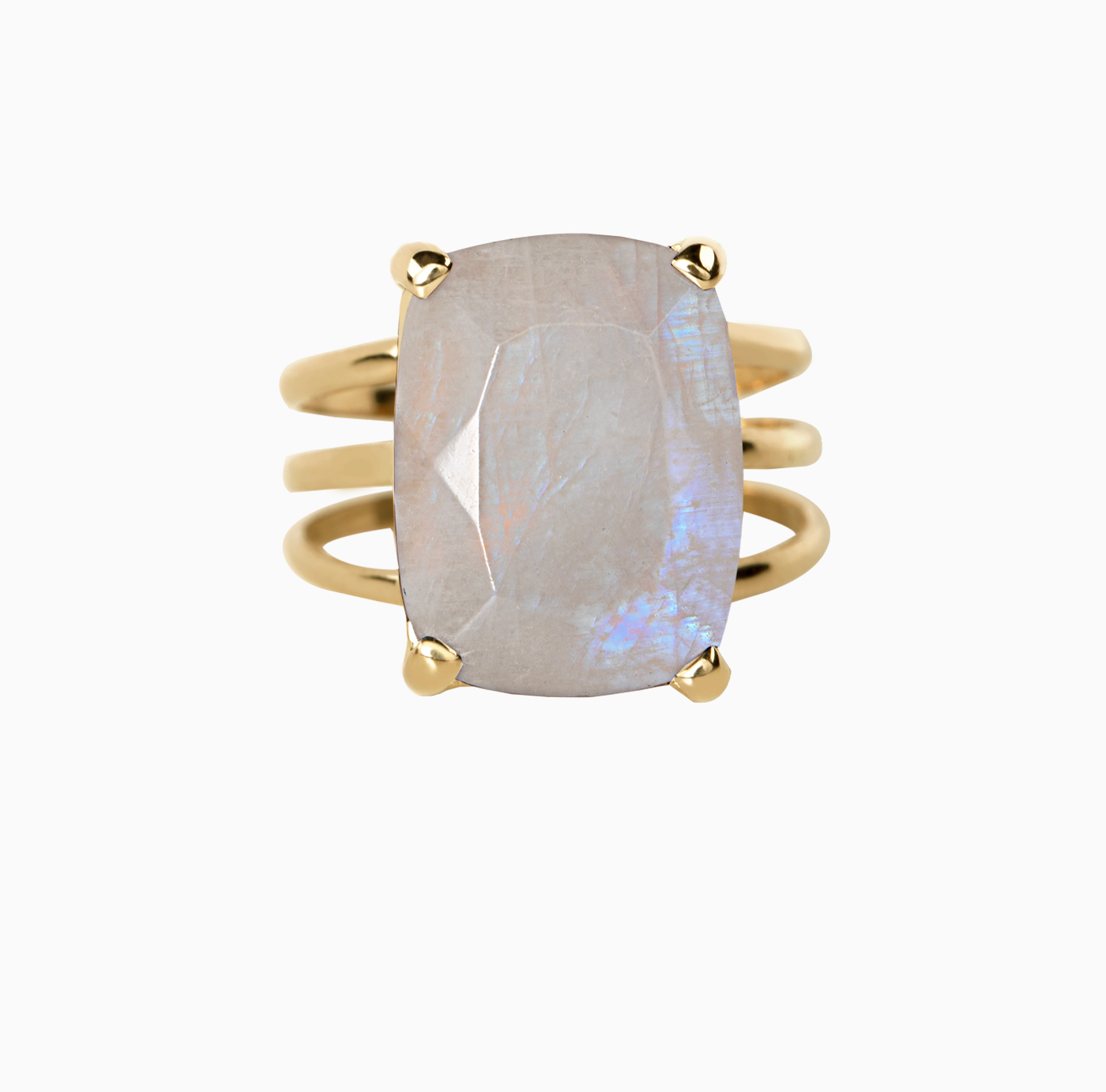 انگشتر سه رینگی مستطیل