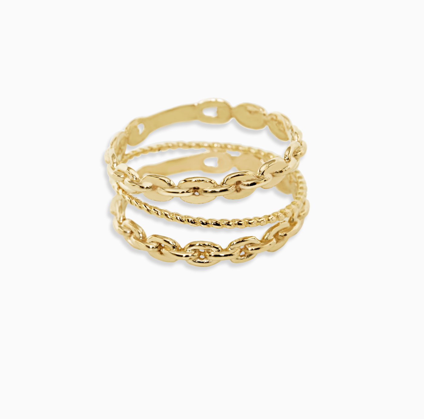 انگشتر سه رینگی زنجیر