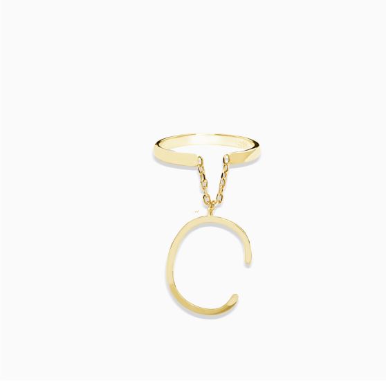 رینگ اویز دار حرفC