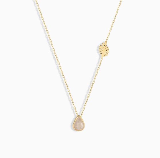 گردنبند میانه پایه زنجیری برگ