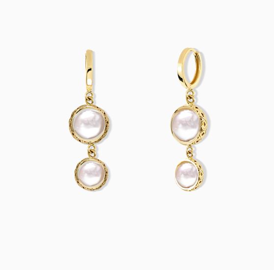 گوشواره دراپ کلیپسی حصیری