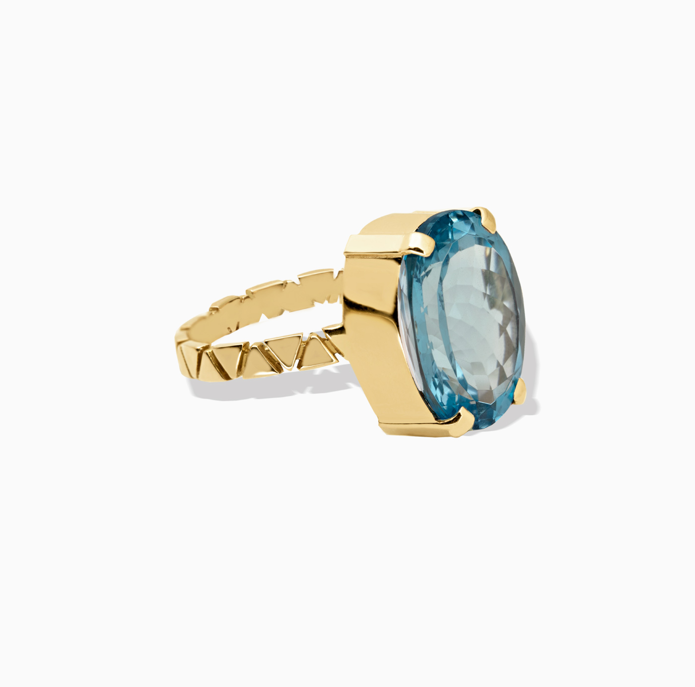 انگشتر تک سنگ بیضی