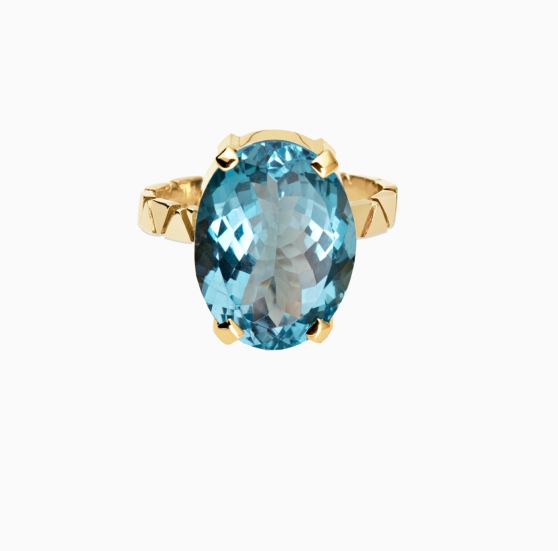 انگشتر تک سنگ بیضی