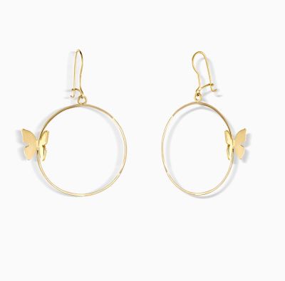 گوشواره ساده عصایی پروانه و دایره