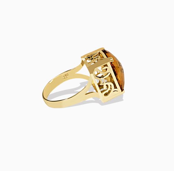 انگشتر تک سنگ گل