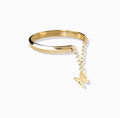 رینگ ساده آویزدار پروانه