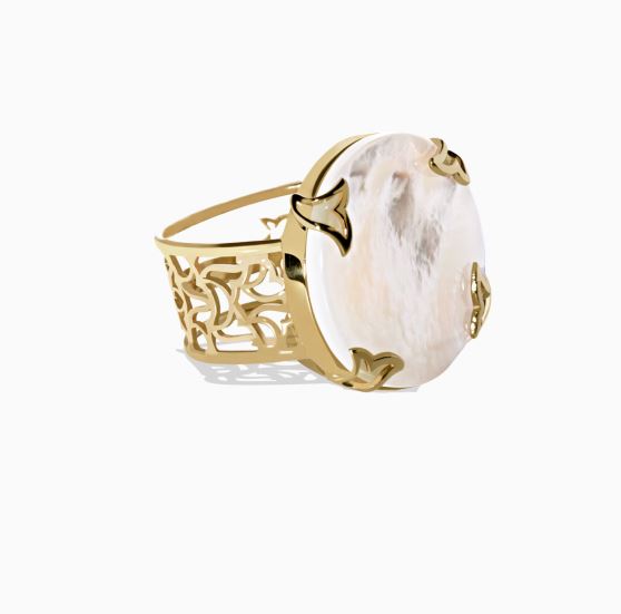 انگشتر پایه الگو گل