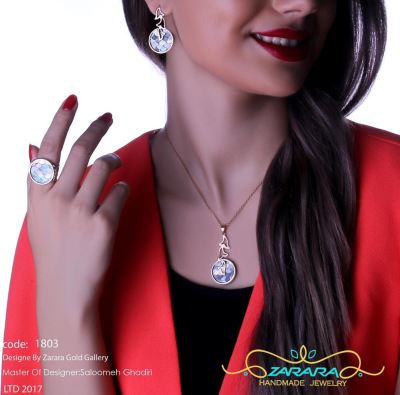 انگشتر پایه الگو گل