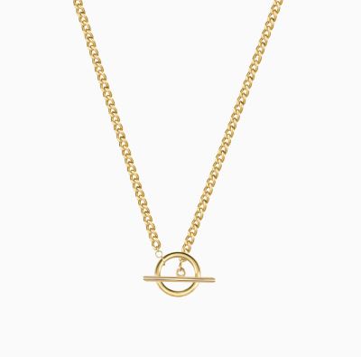 گردنبند میانه زنجیر کارتیه حلقه محور