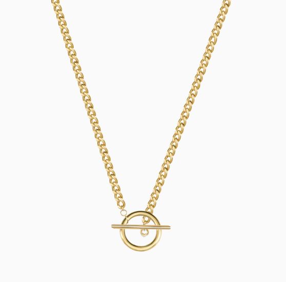 گردنبند میانه زنجیر کارتیه حلقه محور