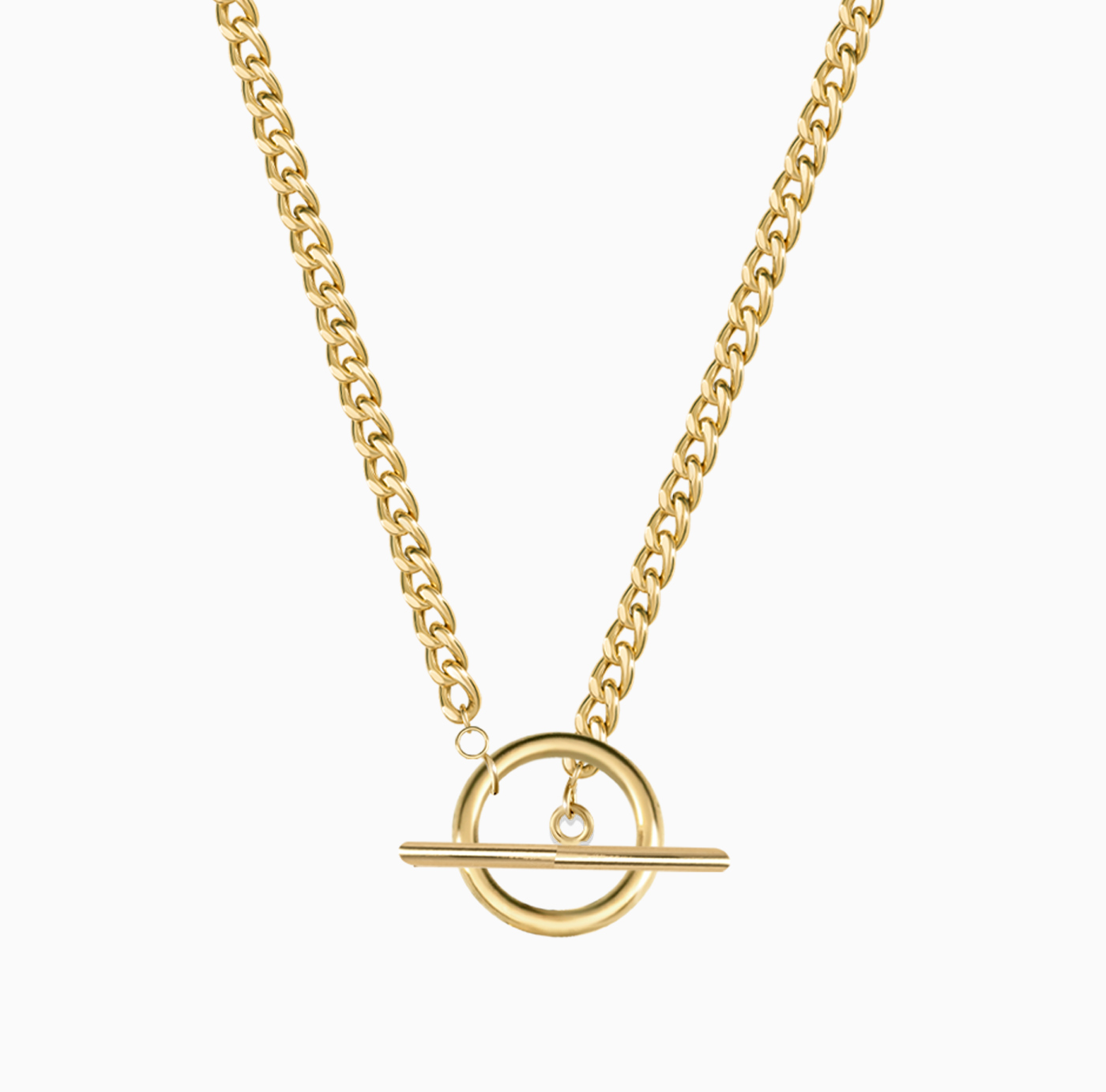 گردنبند میانه زنجیر کارتیه حلقه محور