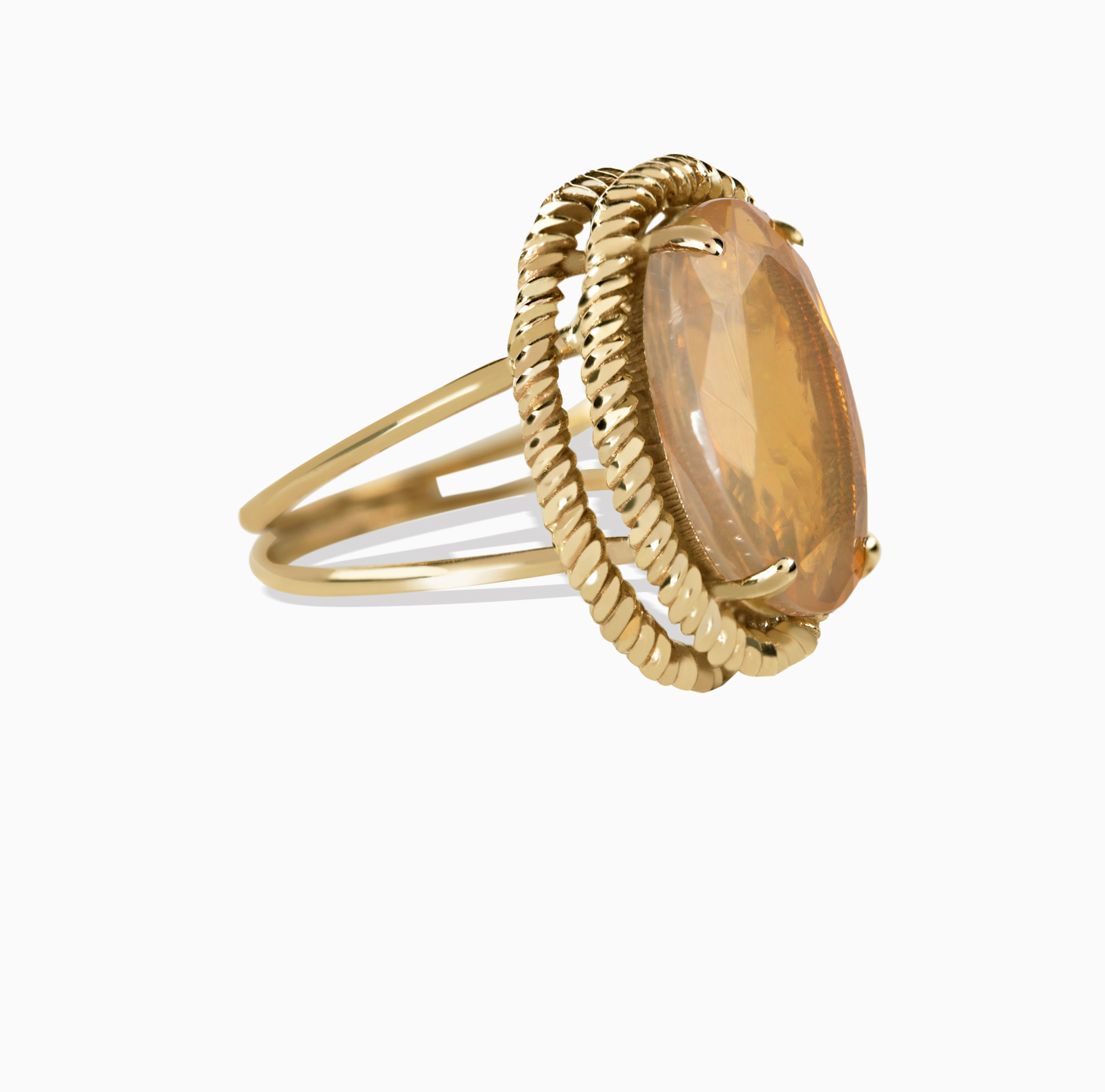 انگشتر دو رینگی کونیک بافت