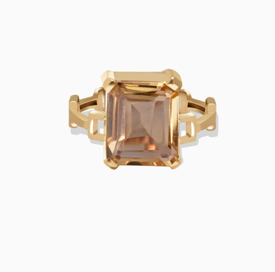 انگشتر تک سنگ مربع