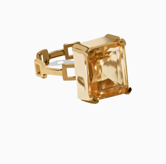 انگشتر تک سنگ مربع