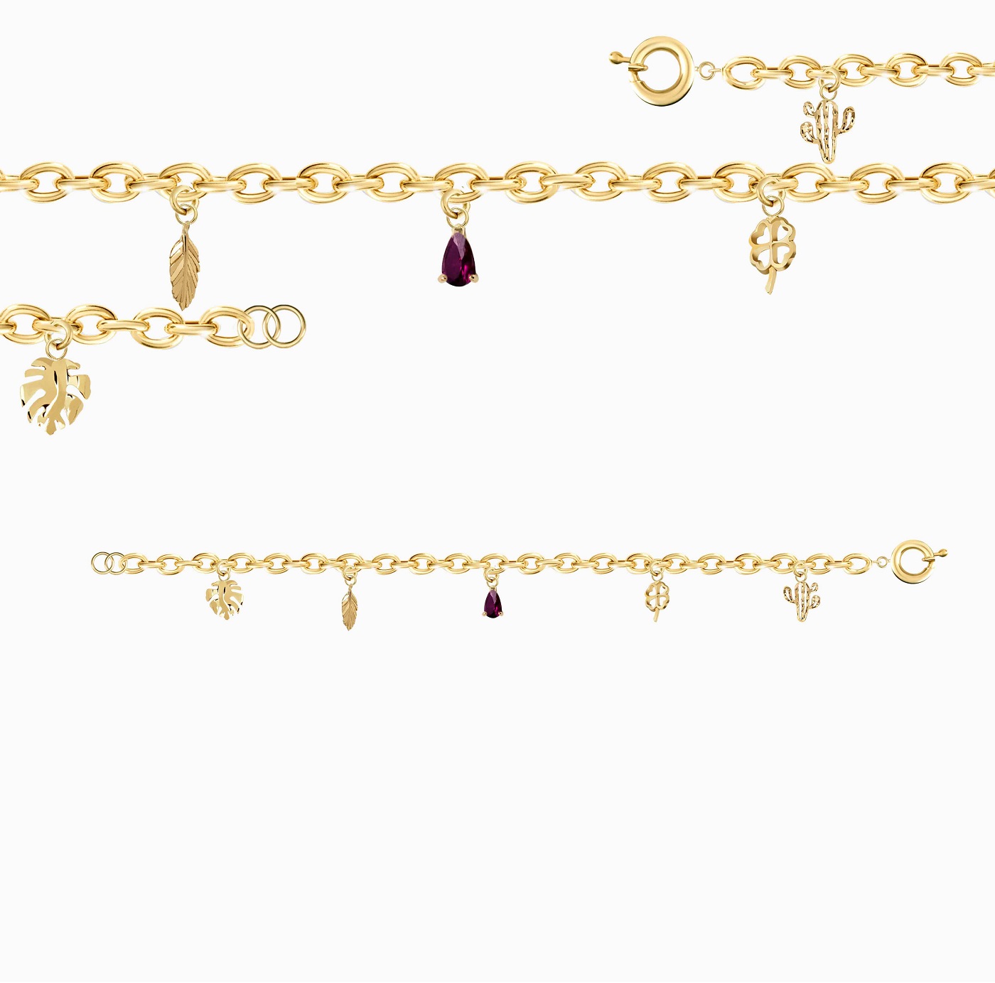 دستبند پایه زنجیری کاکتوس