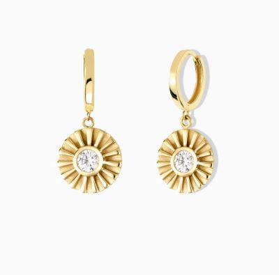 گوشواره کلیپسی ساده خورشید