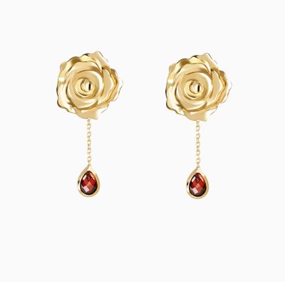 گوشواره بلوتوثی میخی گل رز