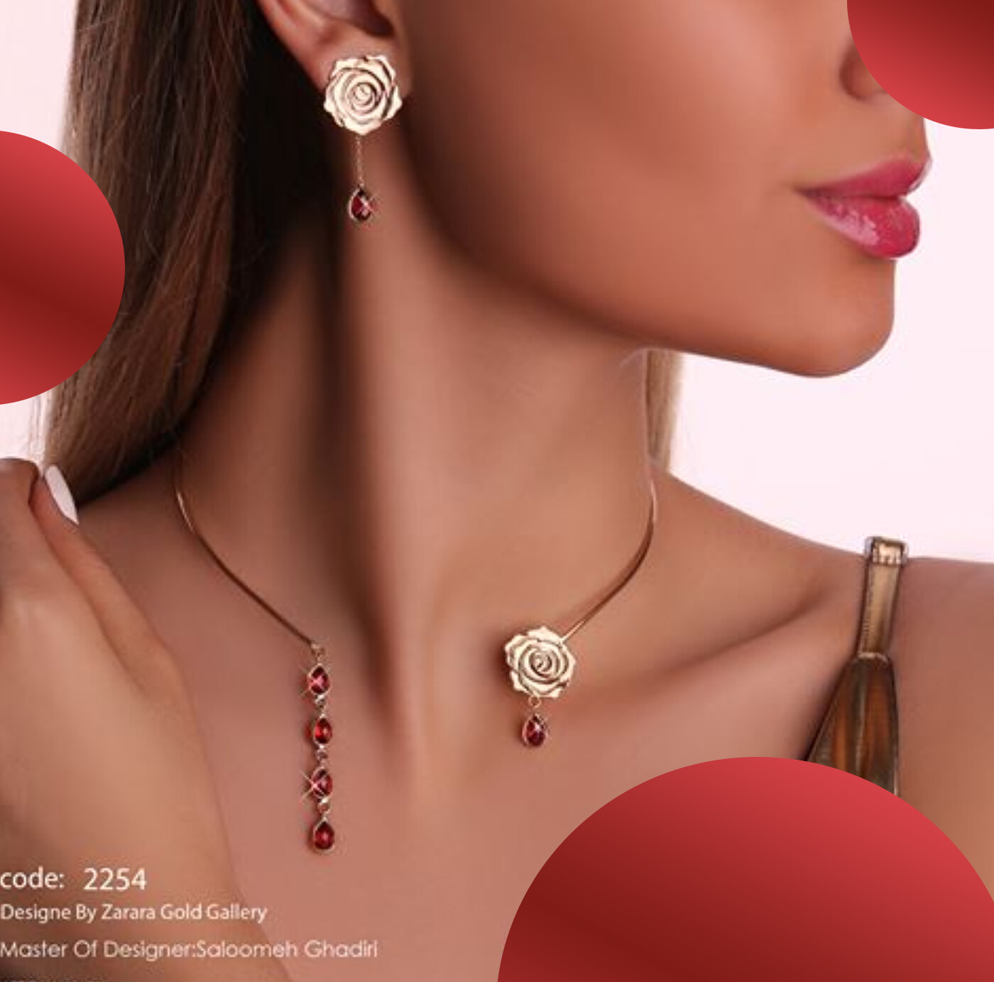 گوشواره بلوتوثی میخی گل رز