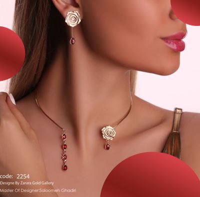 گوشواره بلوتوثی میخی گل رز