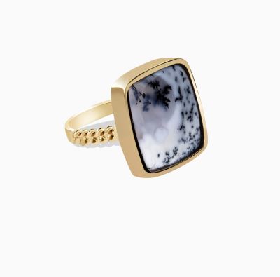 انگشتر تک سنگ مربع