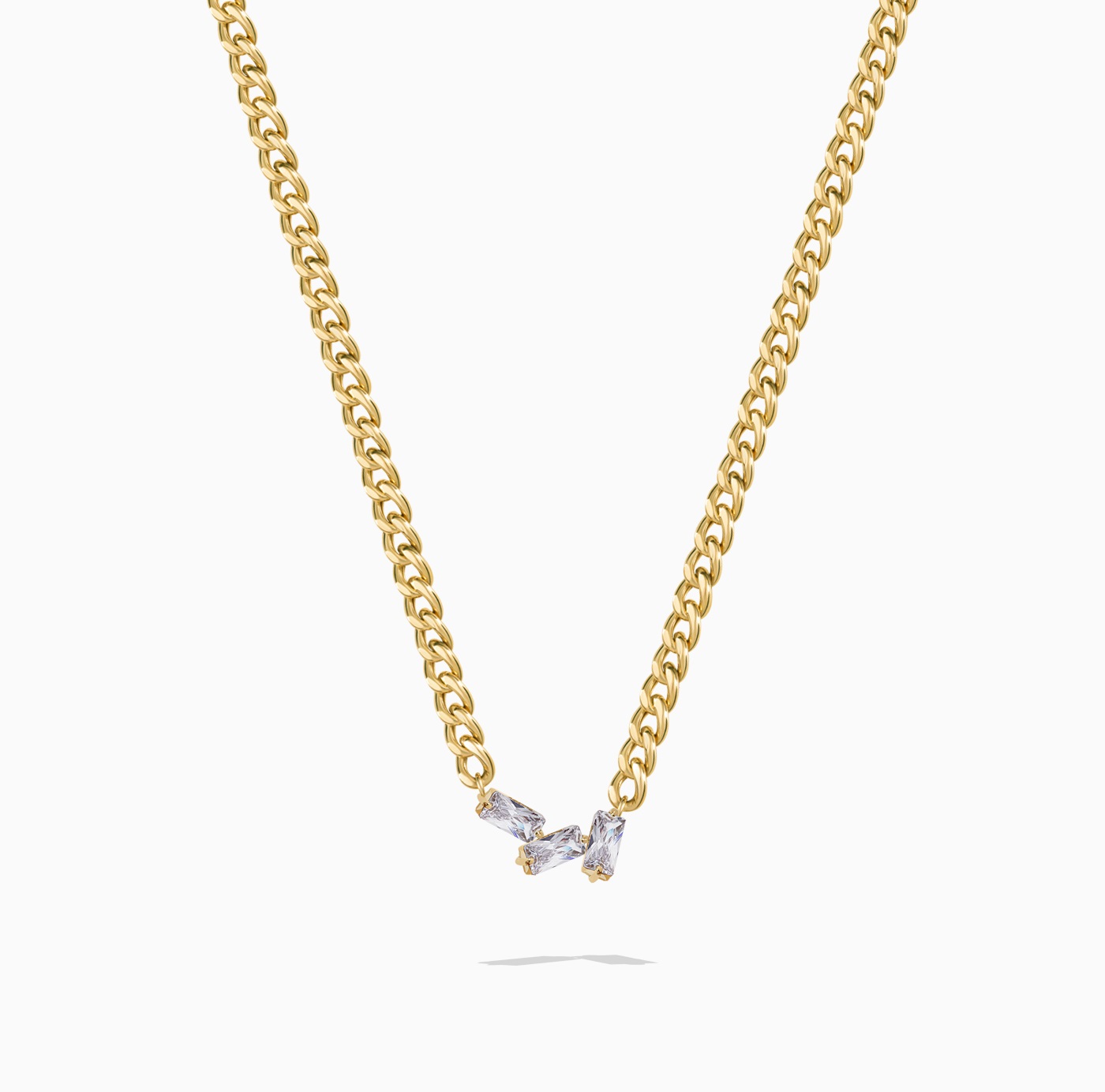 گردنبند پایه زنجیری چوکر مستطیل