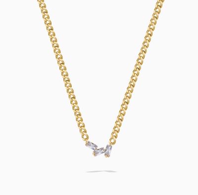 گردنبند پایه زنجیری چوکر مستطیل