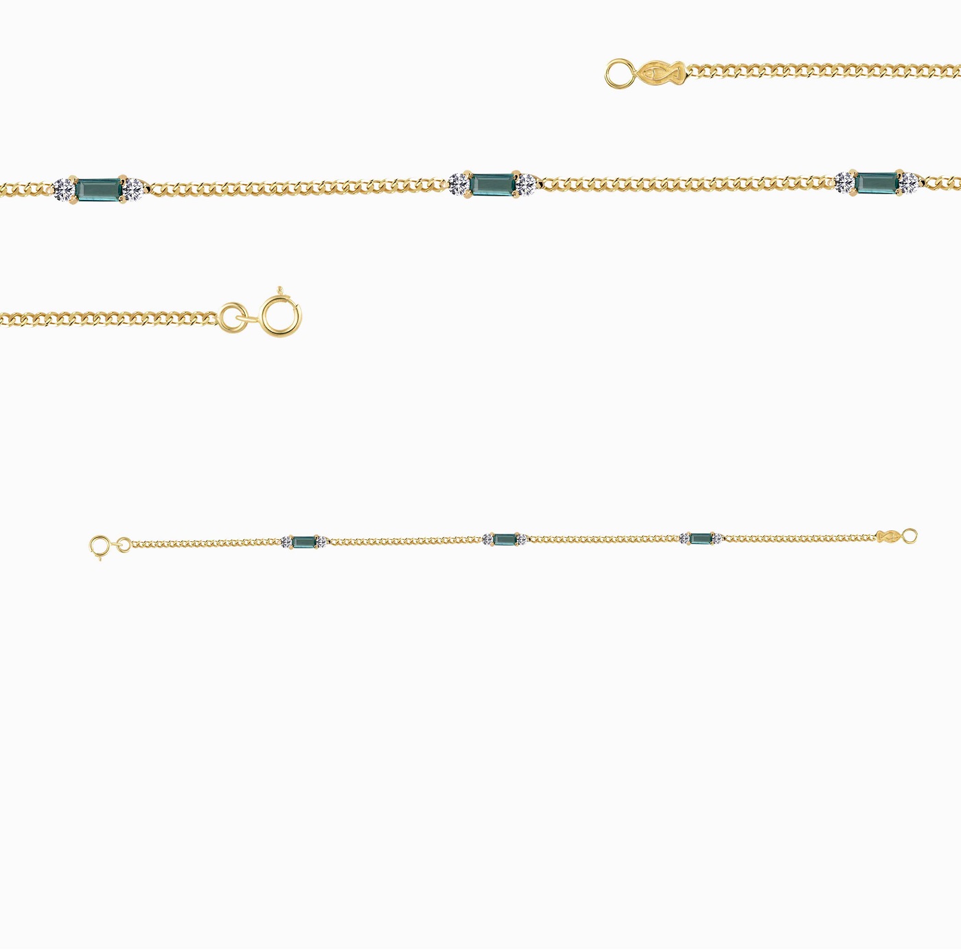 دستبند پایه زنجیری هندسی