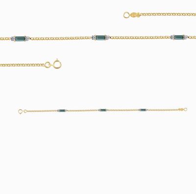 دستبند پایه زنجیری هندسی