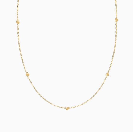 گردنبند پایه زنجیری میانه قلب