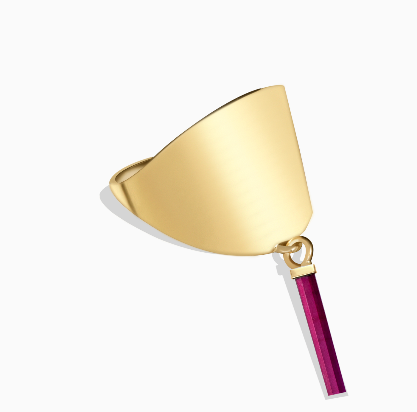 انگشتر تک سنگ آویزدار هندسی