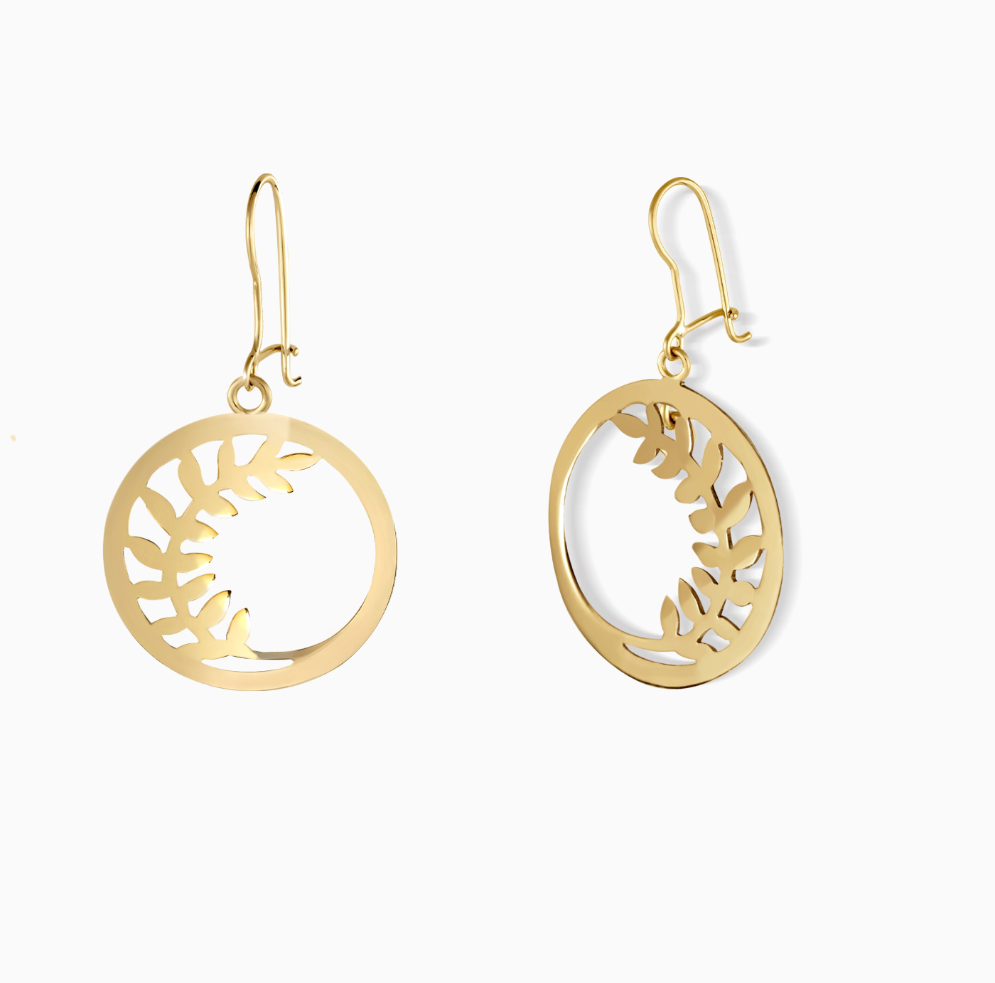 گوشواره ساده عصایی قاب گل